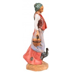 Contadina con tacchino 30 cm Fontanini per presepe Mondo Presepi 2