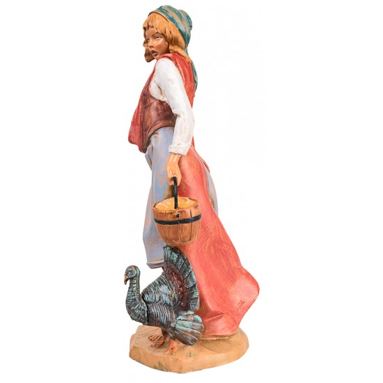 Peasant with turkey 30 cm Fontanini