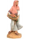 Woman with hamper 30 cm Fontanini