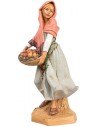 Donna con cesto 30 cm Fontanini per presepe Mondo Presepi