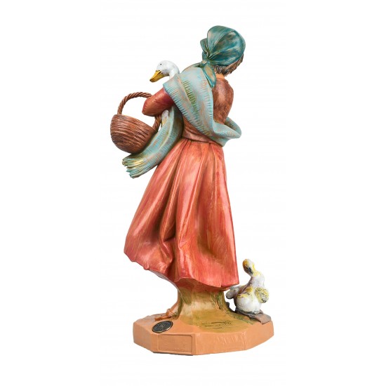 Mujer con gansos 30 cm Fontanini