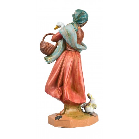 Donna con oche 30 cm Fontanini per presepe Mondo Presepi