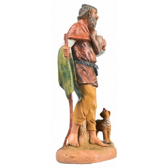 Viejo con perro 30 cm Fontanini