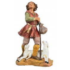 Pastore con pecore 30 cm Fontanini per presepe Mondo Presepi