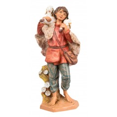 Pastore con pecora 30 cm Fontanini per presepe Mondo Presepi