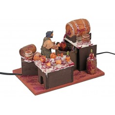 Vinaio in movimento con botte funzionante 12 cm per presepe 2