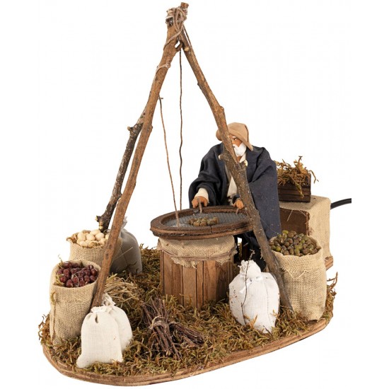 Man with Sieve Moving 12 cm for Nativity Scene Mondo Presepi