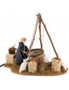 Man with Sieve Moving 12 cm for Nativity Scene Mondo Presepi