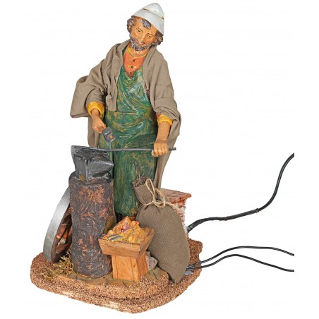 Blacksmith at work in motion Fontanini 30 cm with fire for