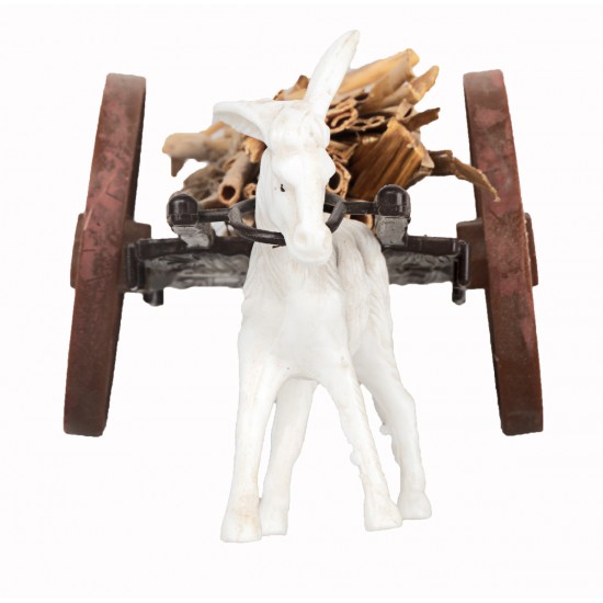 Carro de paja con burro al tiro