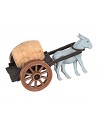 Small wagon with barrel - Donkey being towed - Cod. 