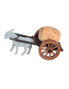 Small wagon with barrel - Donkey being towed - Cod. 