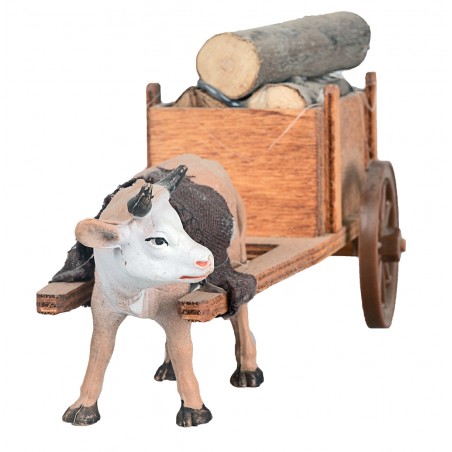 Carro de madera con buey de tiro - Cod. 