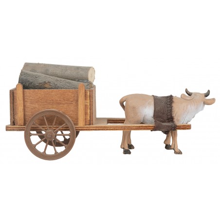 Wooden wagon with towed ox - Cod. 