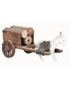 Carro pequeño de madera con burro de tiro
