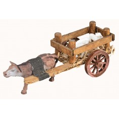 Wooden wagon with sheep