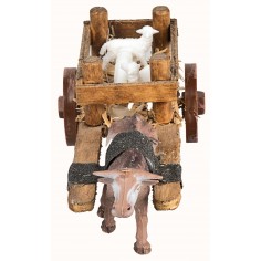 Wooden wagon with sheep 2