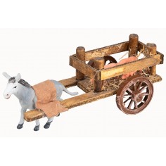Wooden wagon with pigs 2