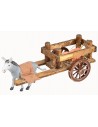 Wooden wagon with pigs