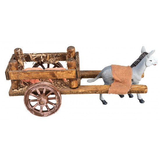 Wooden wagon with pigs