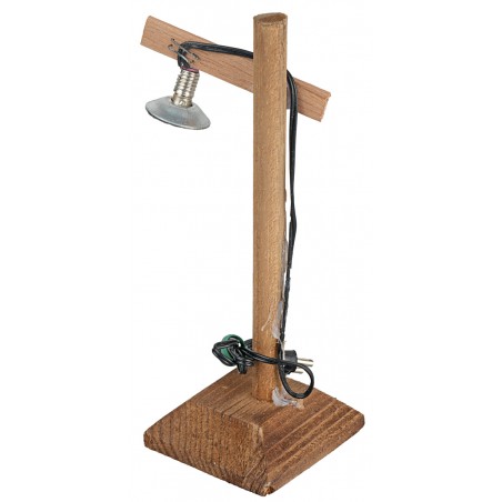 Lampione da strada in legno cm 4,5x4,5x13 h lampione, cavo