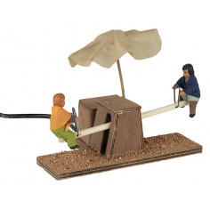 Children on the swing in motion 12 cm 2