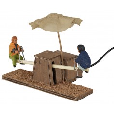 Niños en el columpio en movimiento 12 cm