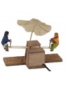 Bimbi sul dondolino in movimento 12 cm per presepe Mondo Presepi