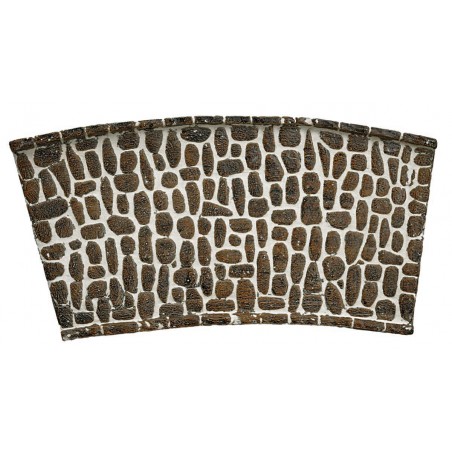 Curved resin road for nativity scene, 26x13x1 cm in size for nativity scene