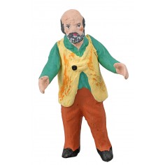 9 cm painted terracotta man for nativity scene Mondo Presepi