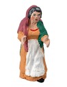 Donna 8 cm in terracotta dipinta per presepe Mondo Presepi