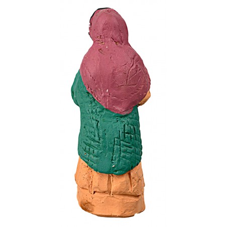 Donna 8 cm in terracotta dipinta per presepe Mondo Presepi