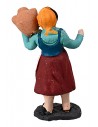 Donna 10 cm con anfora sulla spalla in terracotta dipinta