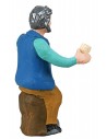 Uomo seduto con bicchiere in mano della serie 10 cm per presepe