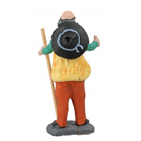 Pastore 10 cm con bastone e cappello per presepe Mondo Presepi