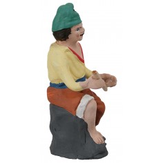 Fisherman series 10 cm in hand-painted terracotta for Mondo Nativity scene 2