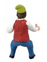 Seated shepherd from the 10 cm series in painted terracotta