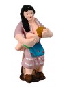 Mujer sentada amamantando a un niño de la serie 10 cm en