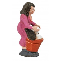 Laundress series 10 cm in painted terracotta for Mondo nativity scene 2