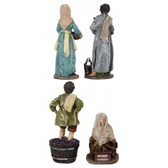Set of 4 statues 15 cm in resin for nativity scene Mondo Presepi 2