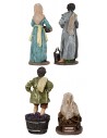 Set 4 statue 15 cm in resina per presepe Mondo Presepi