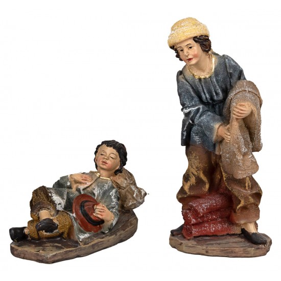 Set 2 statue 15 cm in resina