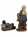 Set 2 statue 15 cm in resina per presepe Mondo Presepi