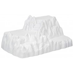 Scenario montagna bianco su due livelli per decorazioni cm