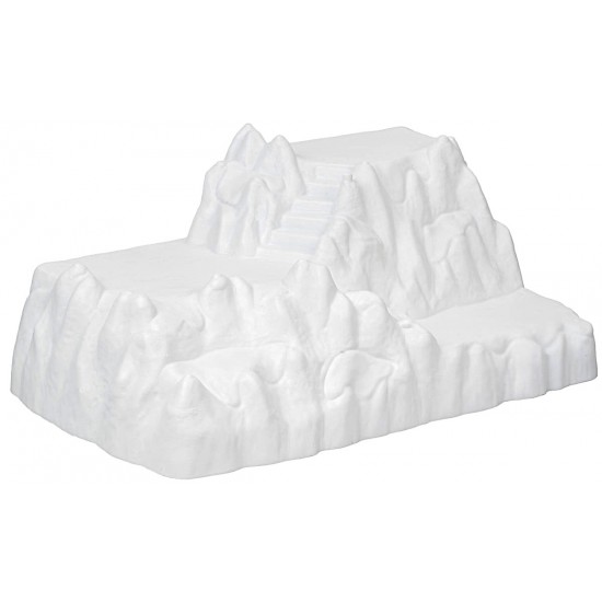 White two-level mountain scene for decorations cm 31X18X14h