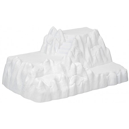 White two-level mountain scene for decorations cm 31X18X14h