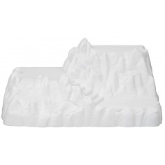 Scenario montagna bianco su due livelli per decorazioni cm 2