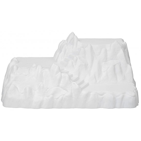 White mountain scene on two levels for decorations cm