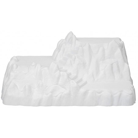 White two-level mountain scene for decorations cm 31X18X14h