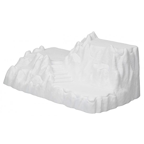 White two-level mountain scene for decorations cm 31X18X14h